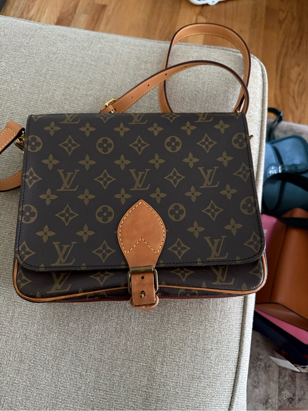 Louis Vuitton Monogram Messenger Bag in Brown and Tan
